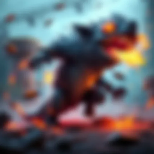 A T6 quillboar character engaged in a strategy game, showcasing its end of turn effects with vibrant graphics and settings.