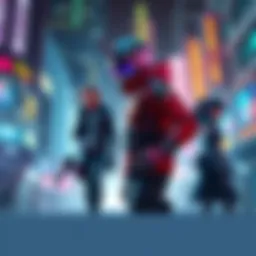 T-Bug, a skilled and tech-savvy character in Cyberpunk, engages with V and Jackie in a futuristic city setting.