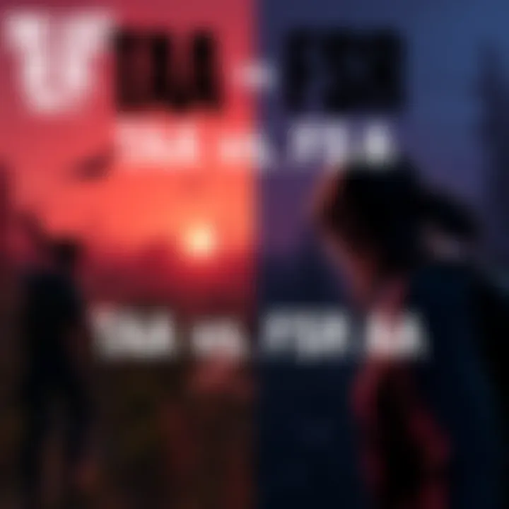 TAA vs FSR AA Settings Comparison of TAA and FSR AA graphics settings in The Last of Us Part 2 on PC