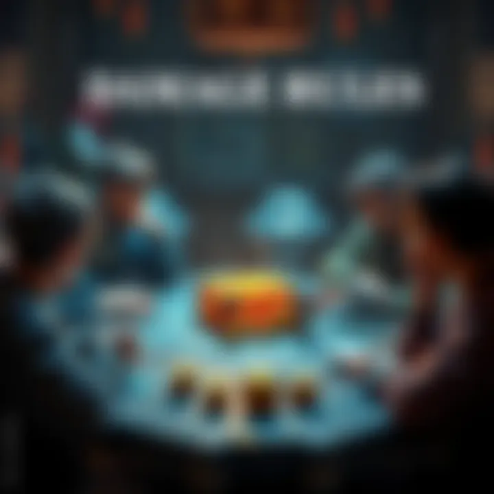 A tabletop gaming scene showing players rolling dice and discussing strategies involving body part damage effects