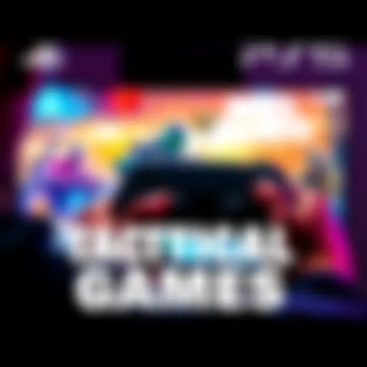 Tactical Shooting Games on PS5 A gamer holding a PS5 controller, focused on a tactical shooting game on the screen