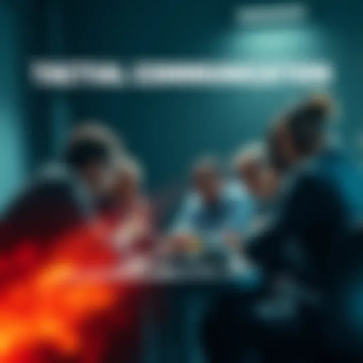 A group of people engaged in a strategy meeting, emphasizing clear communication and directives.