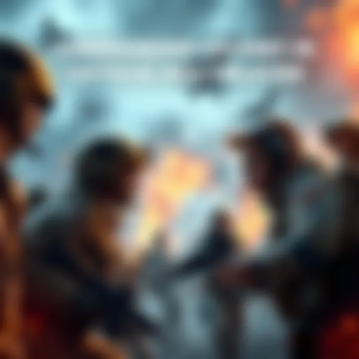 Commanding Victory in Tactical Multiplayer A dynamic scene showing diverse players engaged in strategic military gameplay, illustrating teamwork and command structures.