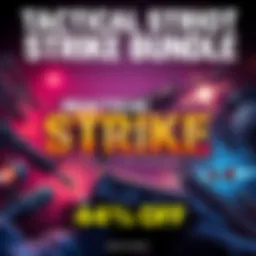 A promotional banner showing the Tactical Strike Bundle for Ready or Not at a discount, featuring action elements like weapons and tactical gear.