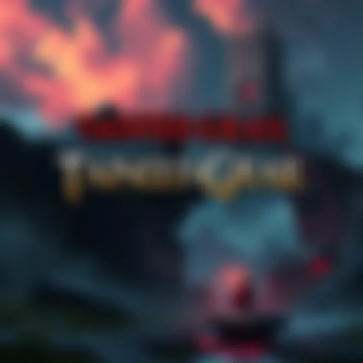 A dark fantasy scene featuring elements from Tainted Grail with ominous skies and mystical landscapes.