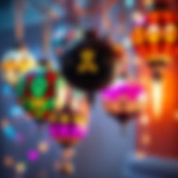 The Taken set of ornaments displayed in Eververse with colorful designs and effects