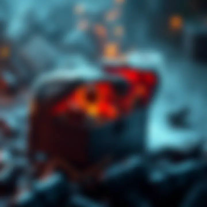 One treasure chest that appears to be talking while another chest reveals a hidden creature inside.