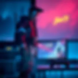 A tall person in gaming gear standing next to a gaming console, reflecting on childhood growth