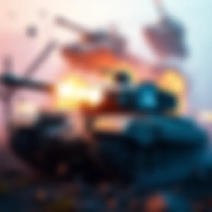 A gaming scene showing a tank character engaged in battle, highlighting the concept of 'tank diff' in competitive play.