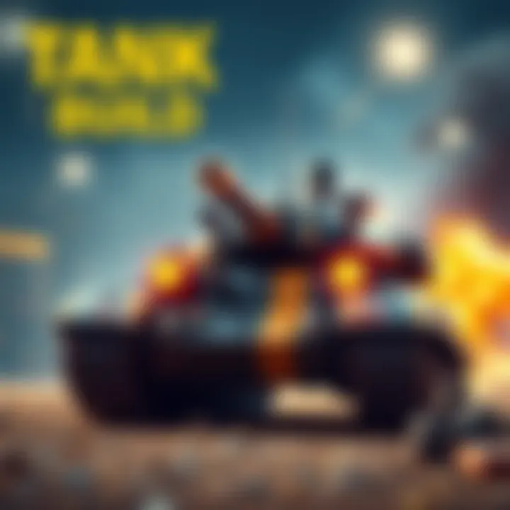 A powerful tank character equipped with strong armor and weapons, ready for battle in a competitive gaming environment.