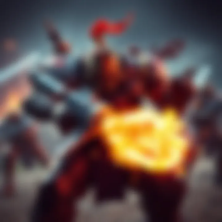 A powerful tank character taking down enemies in a game, showcasing its dominance over healers and DPS classes.