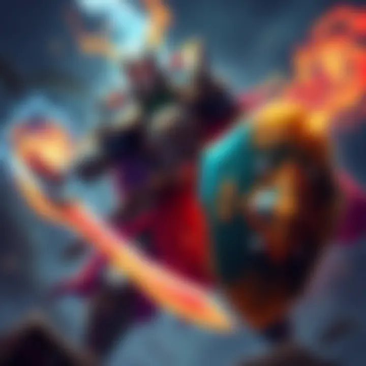 A robust magic user in armor casting a spell, surrounded by magical energy and a shield.
