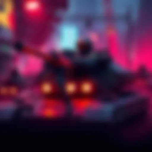 A tank player stands strong in the game, showing determination and teamwork while facing challenges.