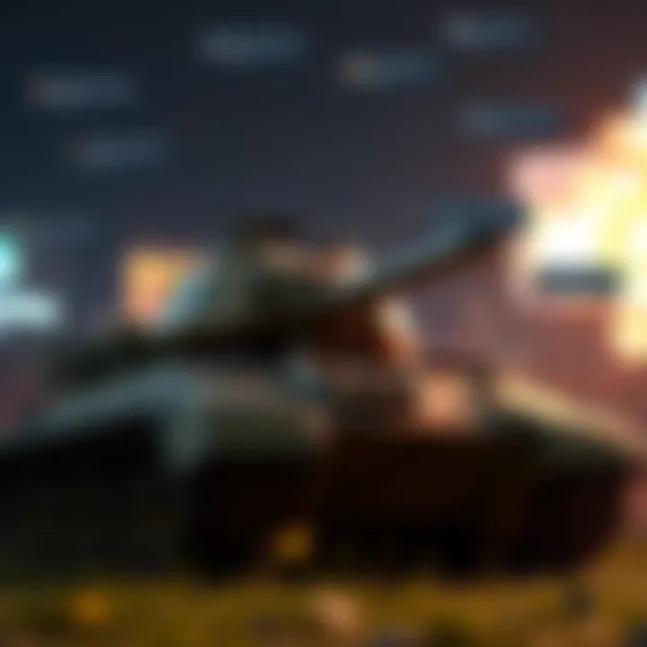 A tank character in a game, surrounded by chat messages showing criticism from teammates and opponents, expressing frustration and confusion.