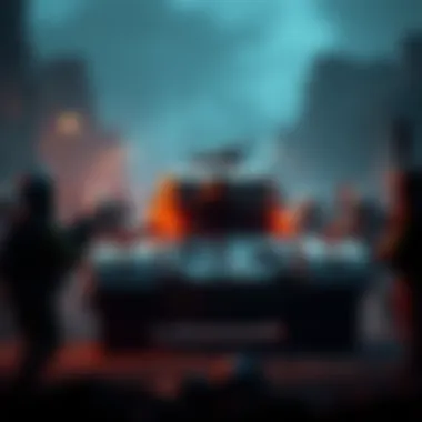 A tank character stands ready for battle in a game, surrounded by teammates, representing the struggle of the tank role in 6v6 queues.