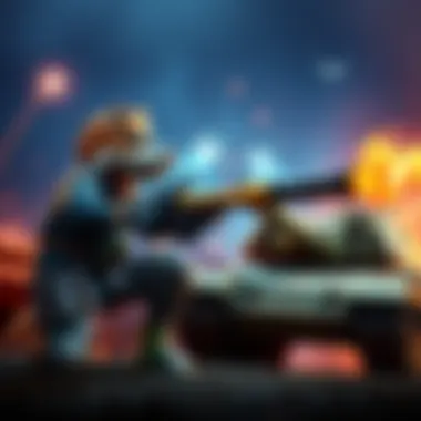 Tank player facing Roadhog A tank character strategizing against Roadhog in a game setting