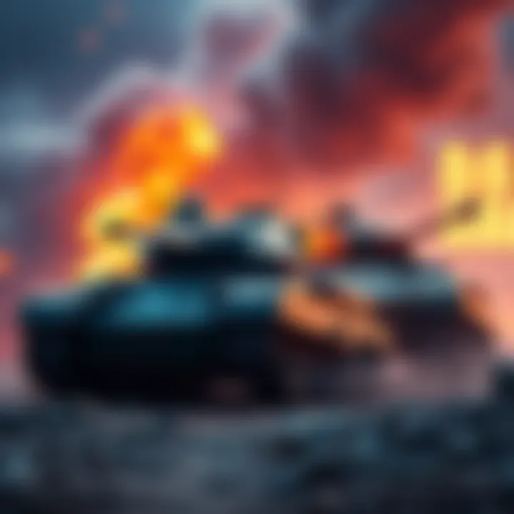 Two tanks collaborating in a 6v6 match, showcasing teamwork and strategy against an opposing team.