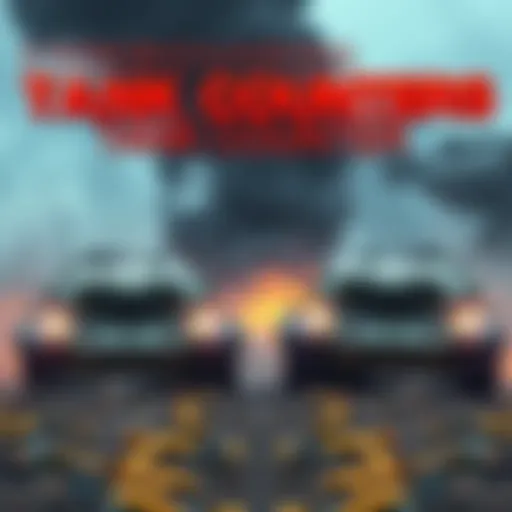 Tanks in Combat Two tanks facing off on a battlefield, demonstrating their counter strategies against each other.