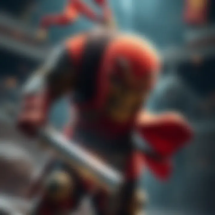 A strong monk character wearing armor, showcasing martial arts moves while maintaining a sturdy stance, ready for battle.