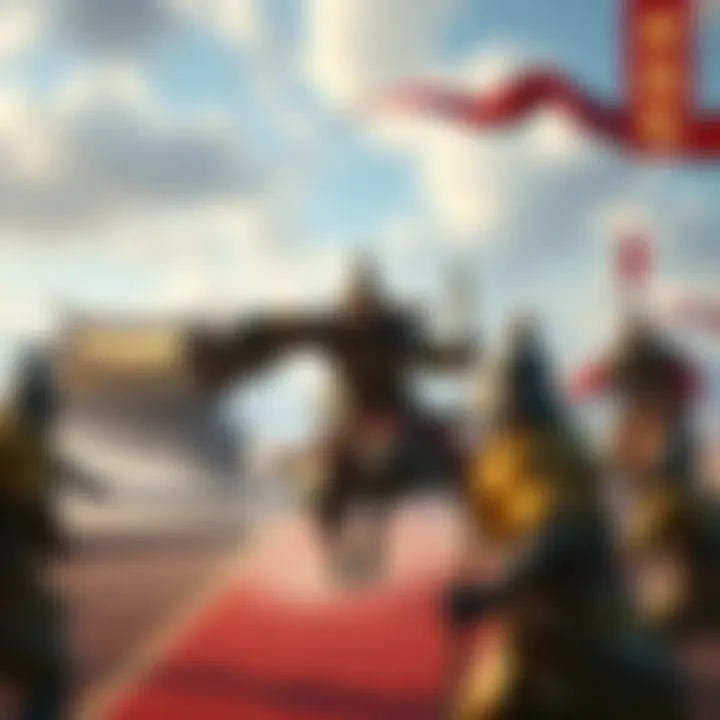 Tao Qian Raids Cao Song's Wagon Tao Qian, a warrior in armor, charges towards Cao Song's wagon, ready to raid. The scene is tense and action-packed, showcasing the excitement of the mobile game.