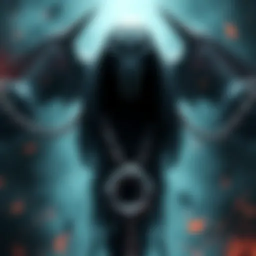 Tar Goroth, a character with shackled chains on his arms, symbolizing his troubled past and character depth.