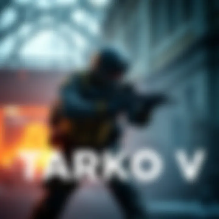 Action scene from Tarkov Intense gameplay moment in Tarkov showcasing a character in combat and a detailed environment