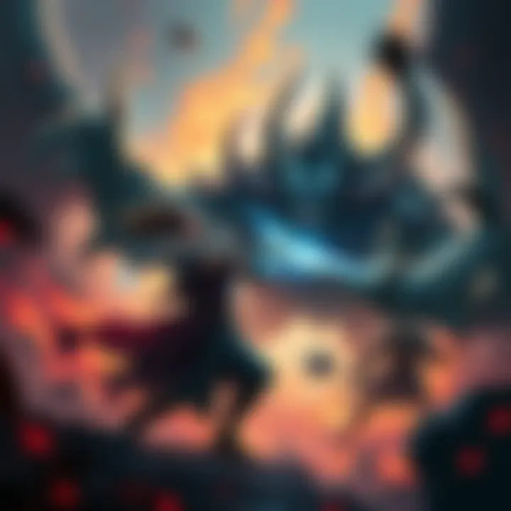 A fierce battle scene where the Tarnished character faces a large, menacing boss while wielding a weapon, surrounded by magical effects representing death blight.