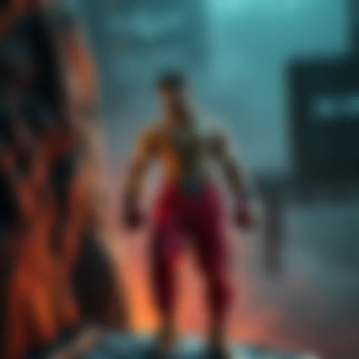 Overleveled Tarnished character standing confidently after a cliff fall, ready for action