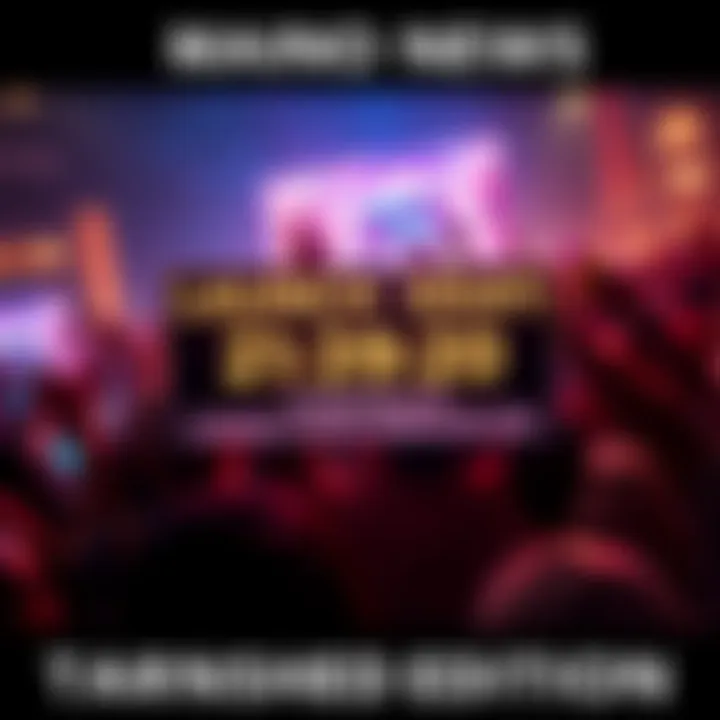 TARNISHED EDITION Launch Date Announcement A graphic showing the launch date for TARNISHED EDITION with excited fans in the background.