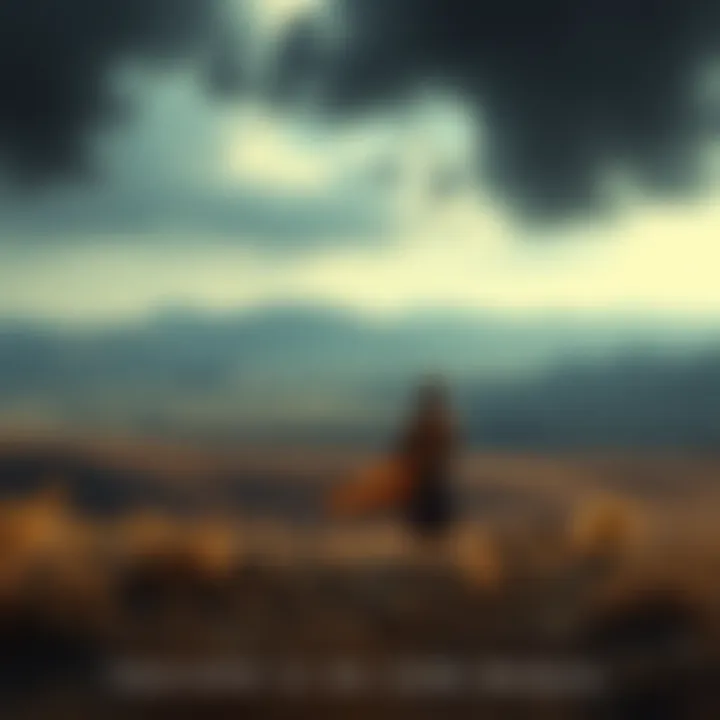 Tarnished in the Lands Between A lone Tarnished character standing in a desolate landscape of the Lands Between, looking uncertain with dark clouds above, symbolizing the absence of hope without becoming Elden Lord.