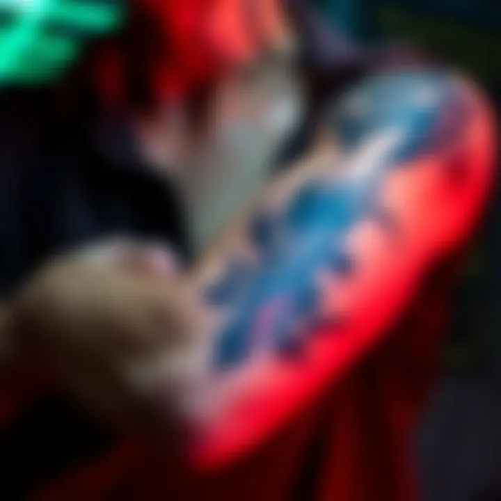 A person proudly showing off their first tattoo of a beloved game character on their arm, celebrating their gaming journey.