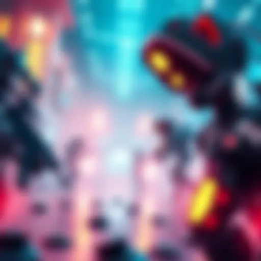 Visual representation of the Tau System affecting player builds against Sentients, showcasing new weapons and mods in a vibrant gaming environment.