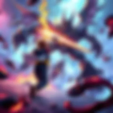 A character uses Tauron Strike against a powerful enemy named Violence in a vibrant game setting.