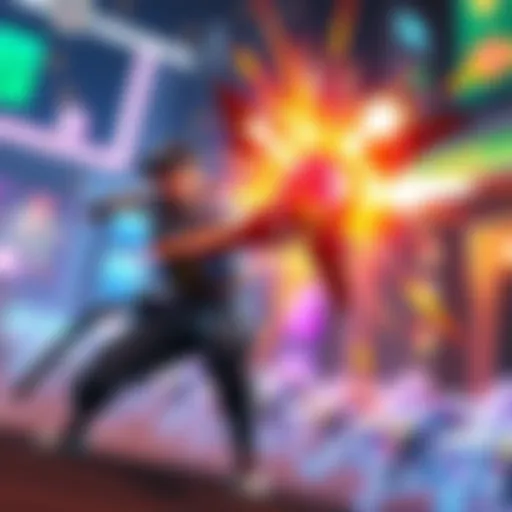 Tauron strikes in action A character unleashing a powerful Tauron strike in a vibrant gaming environment, with visual effects showing energy and charging orbs around them.