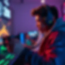 Teabagging in Gameplay A gamer performing teabagging in a video game, showcasing aggressive taunting towards an opponent.