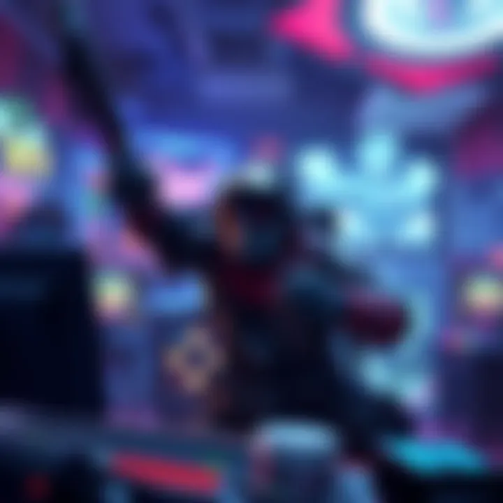 A character performing teabagging in a virtual battlefield, showing a playful yet competitive gaming atmosphere.