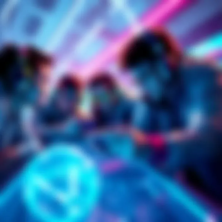 Group of gamers working together to find Arc Power Cells, showing teamwork and excitement