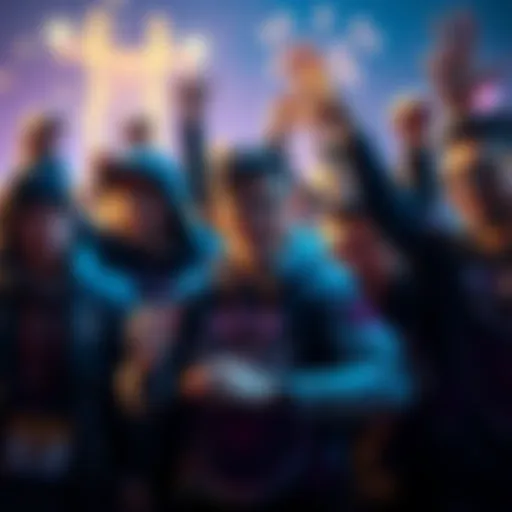 A group of players celebrating a game victory while looking concerned, hinting at recent bug abuse claims.