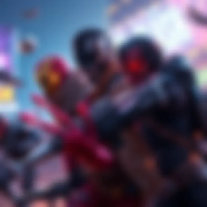Players competing in Team Clash with the V. Killmonger package against the GotG team.