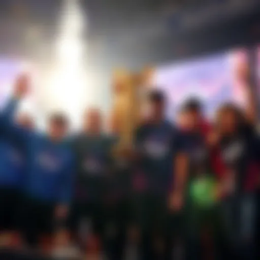 Team Liquid players celebrating their win at the BLAST SLAM VI event in Malta, holding the trophy and smiling