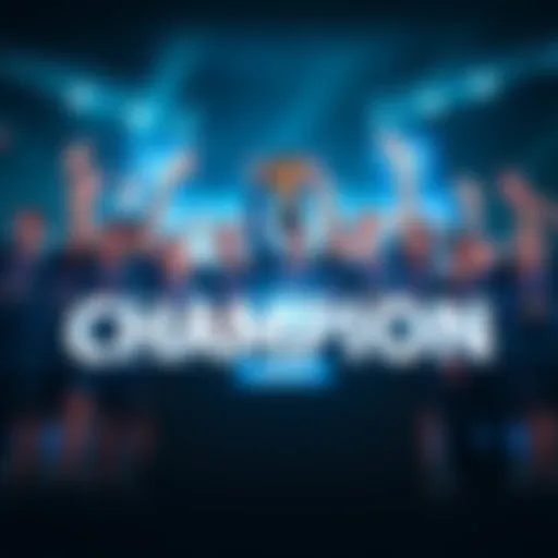 Team Liquid players joyfully celebrate their championship win with the trophy after defeating Na’Vi in the finals.