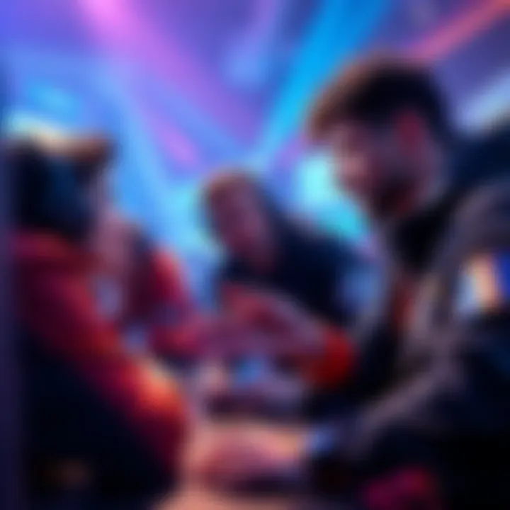 Players in a competitive gaming match showing frustration towards each other over selfish tactics