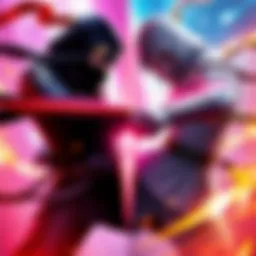 Two iconic action game characters representing Team Ninja and Fromsoft face off in an epic duel, showcasing their distinct styles and influences in gaming.