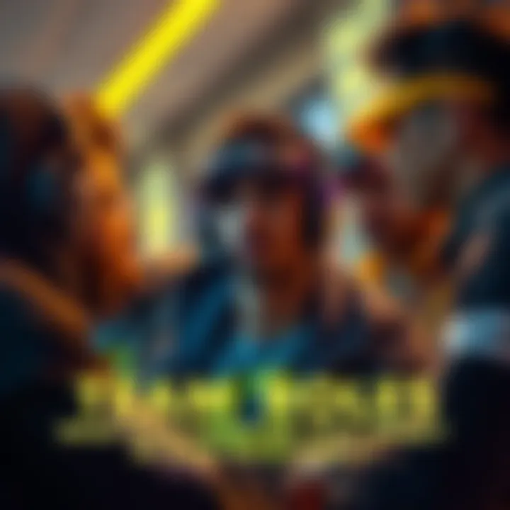 Team Roles Discussion A group of players discussing their roles in a game, with one player looking concerned about their contribution as a DPS. Others are engaged in conversation.