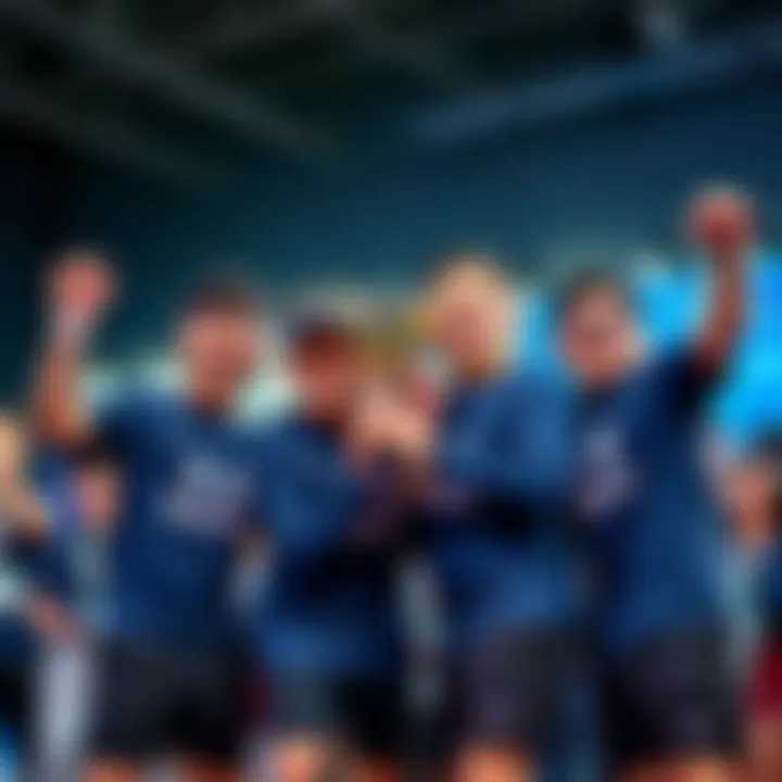 Team Squibbly members celebrating their victory at the competition, holding a trophy with smiles and excitement.