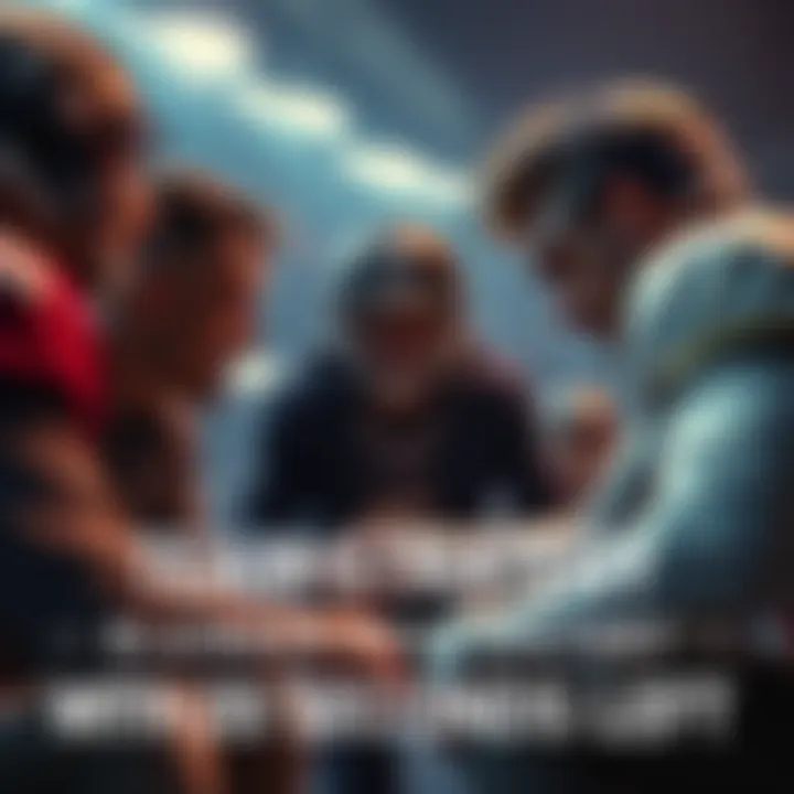 Team in a crucial game moment Players strategizing during a tense moment with 20 seconds left in the game