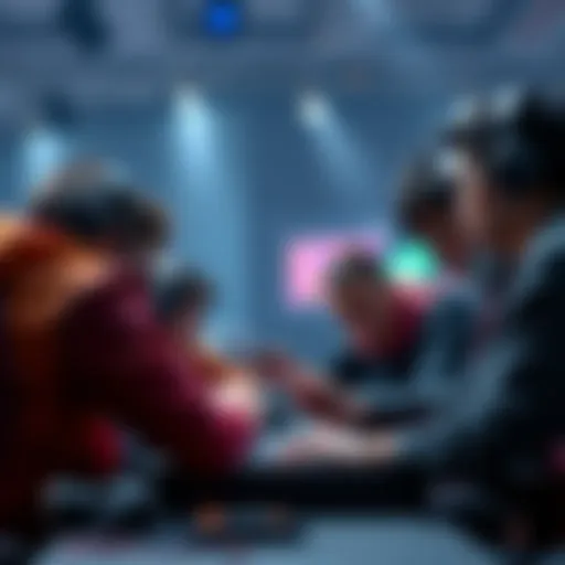 A group of players discussing strategies for ranked games to avoid unnecessary fights