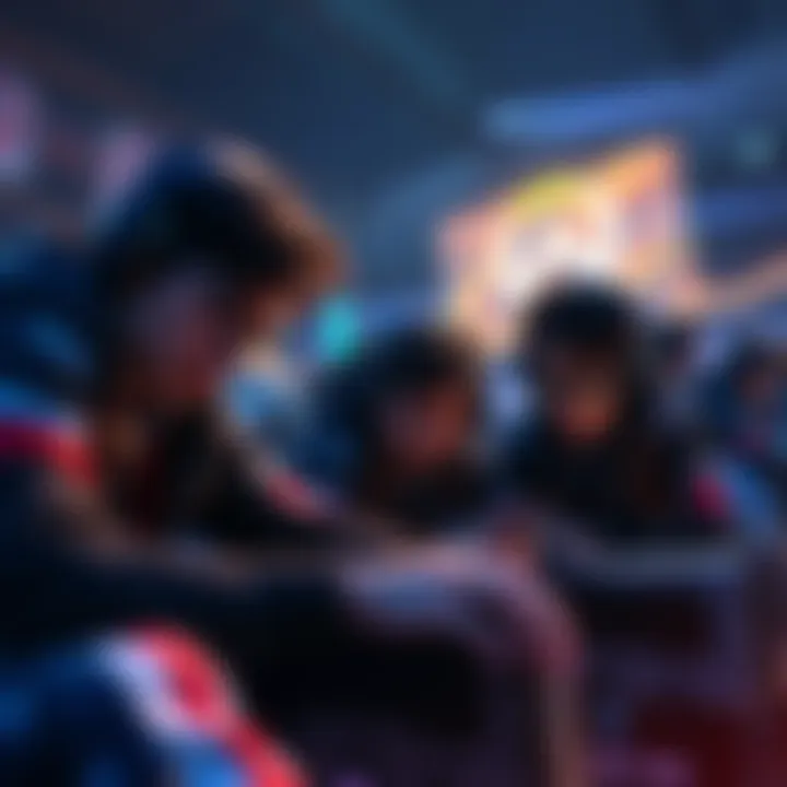 A group of players feeling stressed during an Overwatch match, representing teamwork challenges.