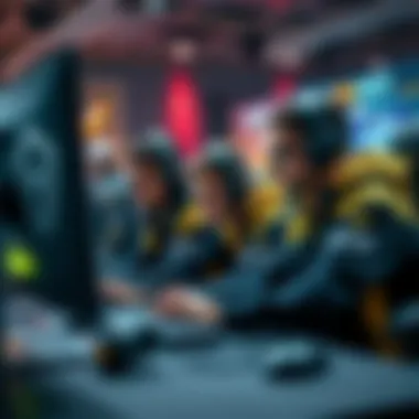 Team Vitality players strategizing in a competitive gaming match, with ZywOo prominently displayed, showcasing teamwork and focus.
