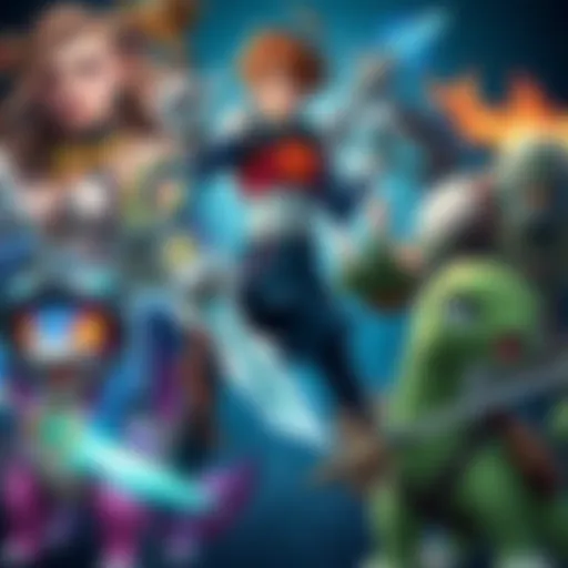 A collage of various characters from team-building games like Pokémon and Warcraft 3, showing diverse abilities and styles working together strategically.